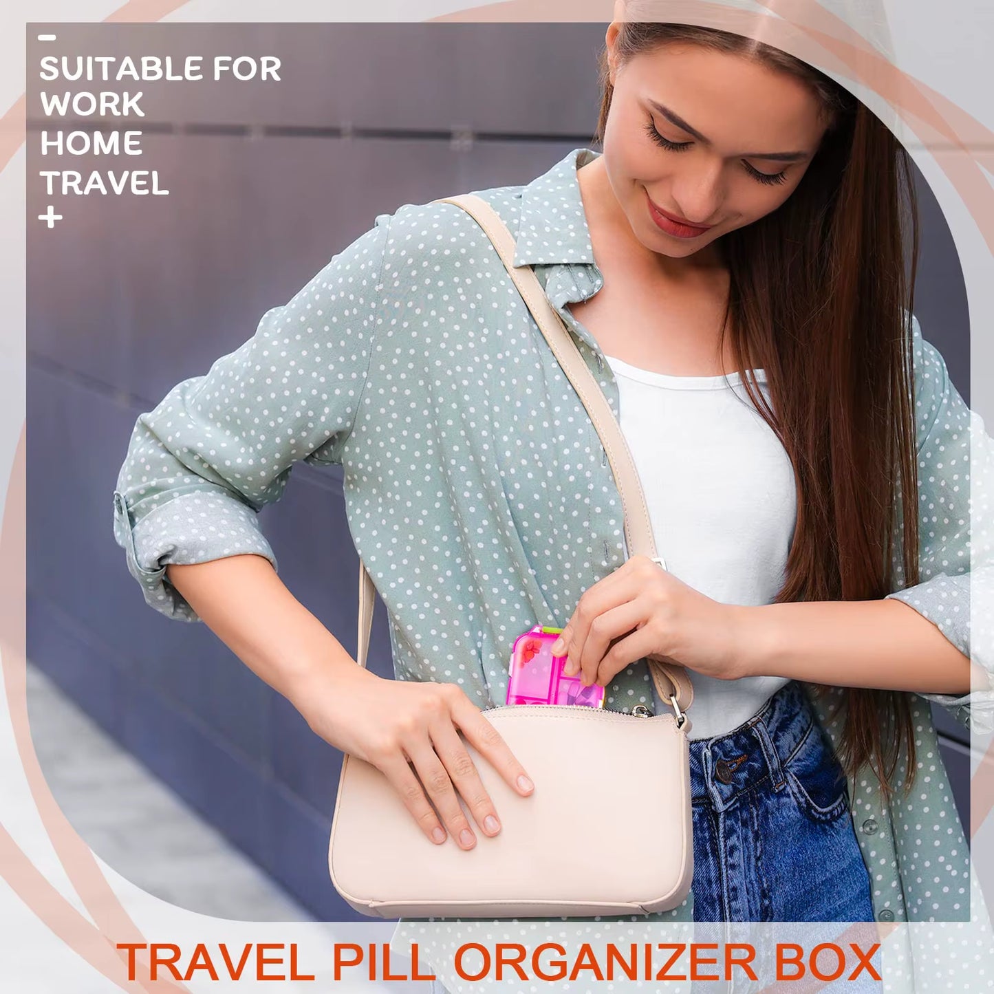 Travel Smart with Our Compact 10-Compartment Pill Organizer – Your Essential Companion for Daily Vitamins and Medications