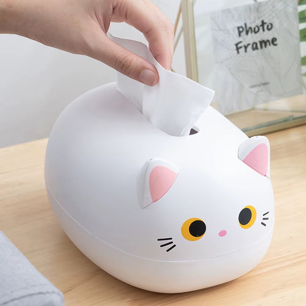 Charming Cat Ear Tissue Box: A Whimsical Touch for Your Home Storage!