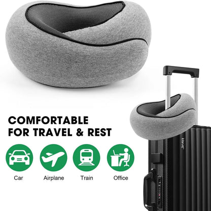 Transform Your Travel Experience with the Ultimate Adjustable Memory Foam Neck Pillow - Say Goodbye to Neck Pain and Hello to Comfort!