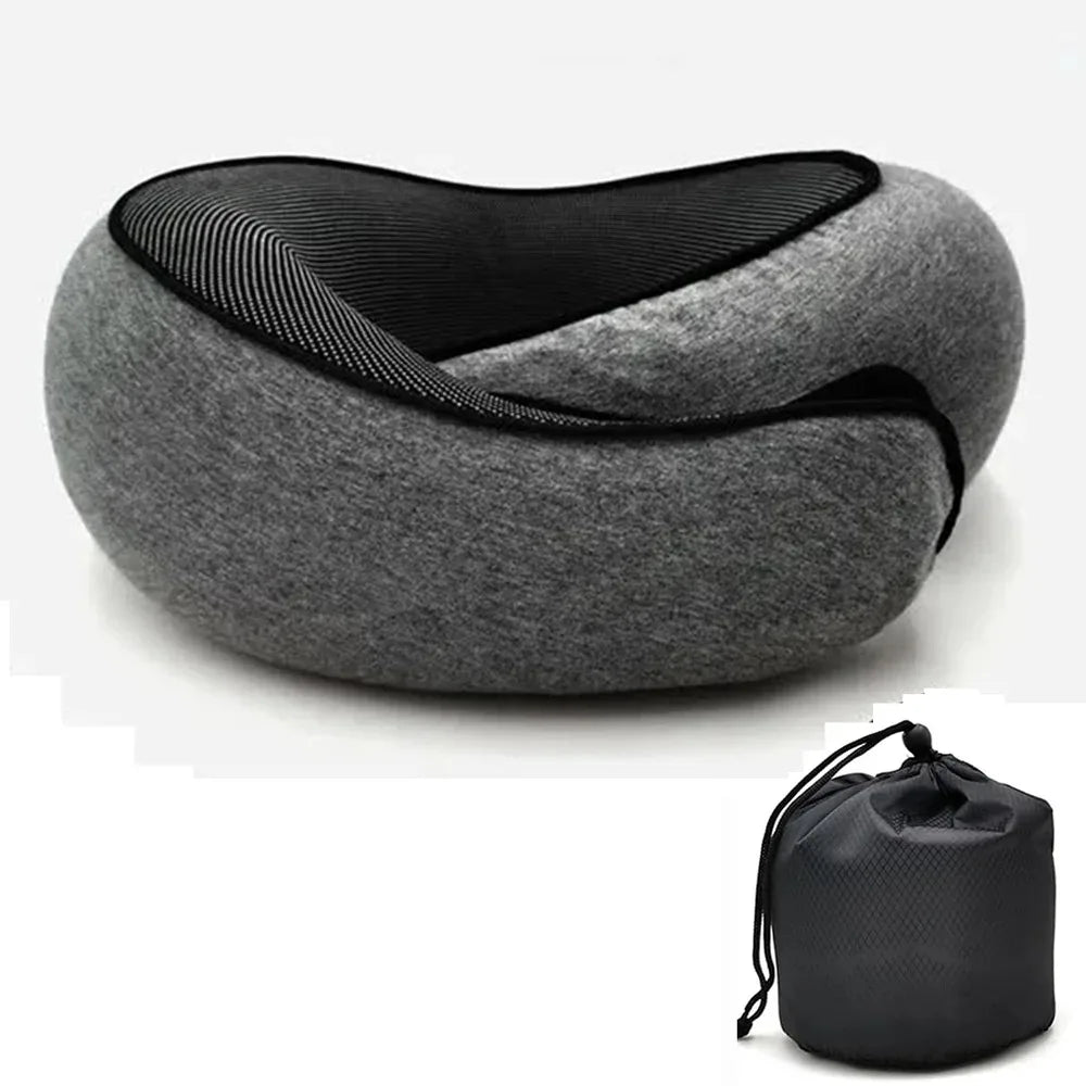 Transform Your Travel Experience with the Ultimate Adjustable Memory Foam Neck Pillow - Say Goodbye to Neck Pain and Hello to Comfort!