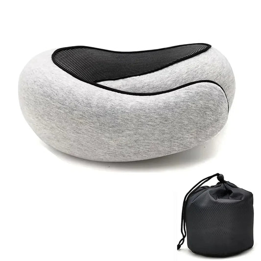 Transform Your Travel Experience with the Ultimate Adjustable Memory Foam Neck Pillow - Say Goodbye to Neck Pain and Hello to Comfort!
