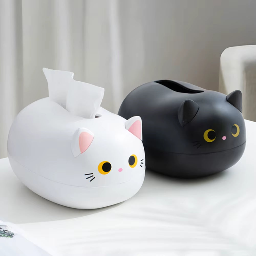 Charming Cat Ear Tissue Box: A Whimsical Touch for Your Home Storage!