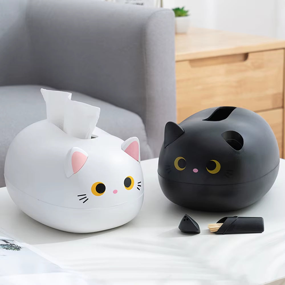 Charming Cat Ear Tissue Box: A Whimsical Touch for Your Home Storage!