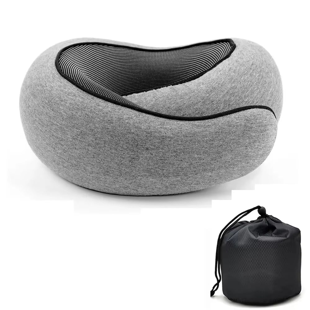 Transform Your Travel Experience with the Ultimate Adjustable Memory Foam Neck Pillow - Say Goodbye to Neck Pain and Hello to Comfort!