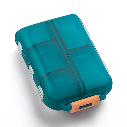 Travel Smart with Our Compact 10-Compartment Pill Organizer – Your Essential Companion for Daily Vitamins and Medications