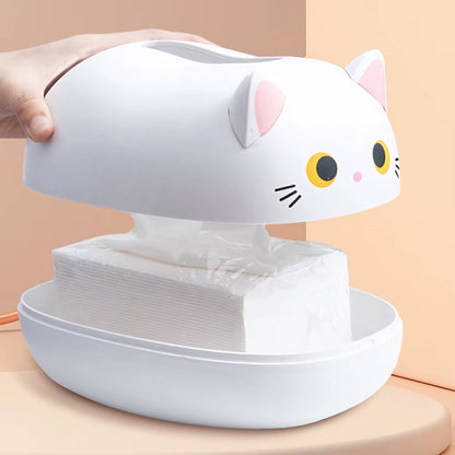Charming Cat Ear Tissue Box: A Whimsical Touch for Your Home Storage!