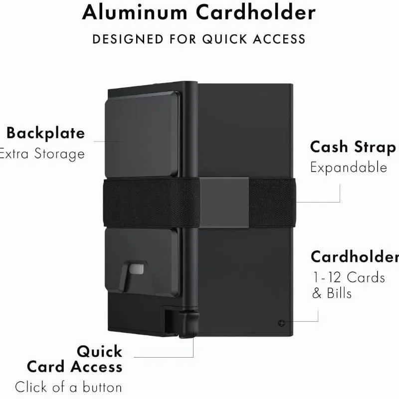 Sleek and Secure Aluminum Card Case for Men - European and American Style, Theft-Proof Design