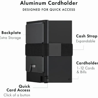 Sleek and Secure Aluminum Card Case for Men - European and American Style, Theft-Proof Design