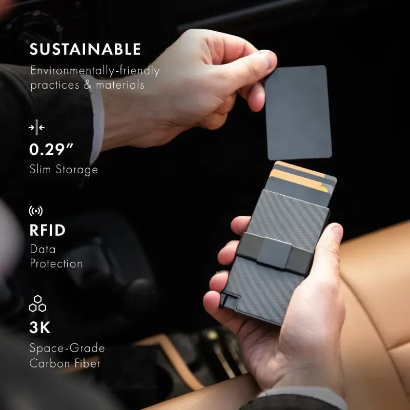 Sleek and Secure Aluminum Card Case for Men - European and American Style, Theft-Proof Design