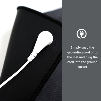 Transform Your Well-Being with the Chair Grounding Mat & Earthing Mouse Pad - Sleep Better, Relieve Pain, and Reduce Stress with 16.4Ft Grounding Cord