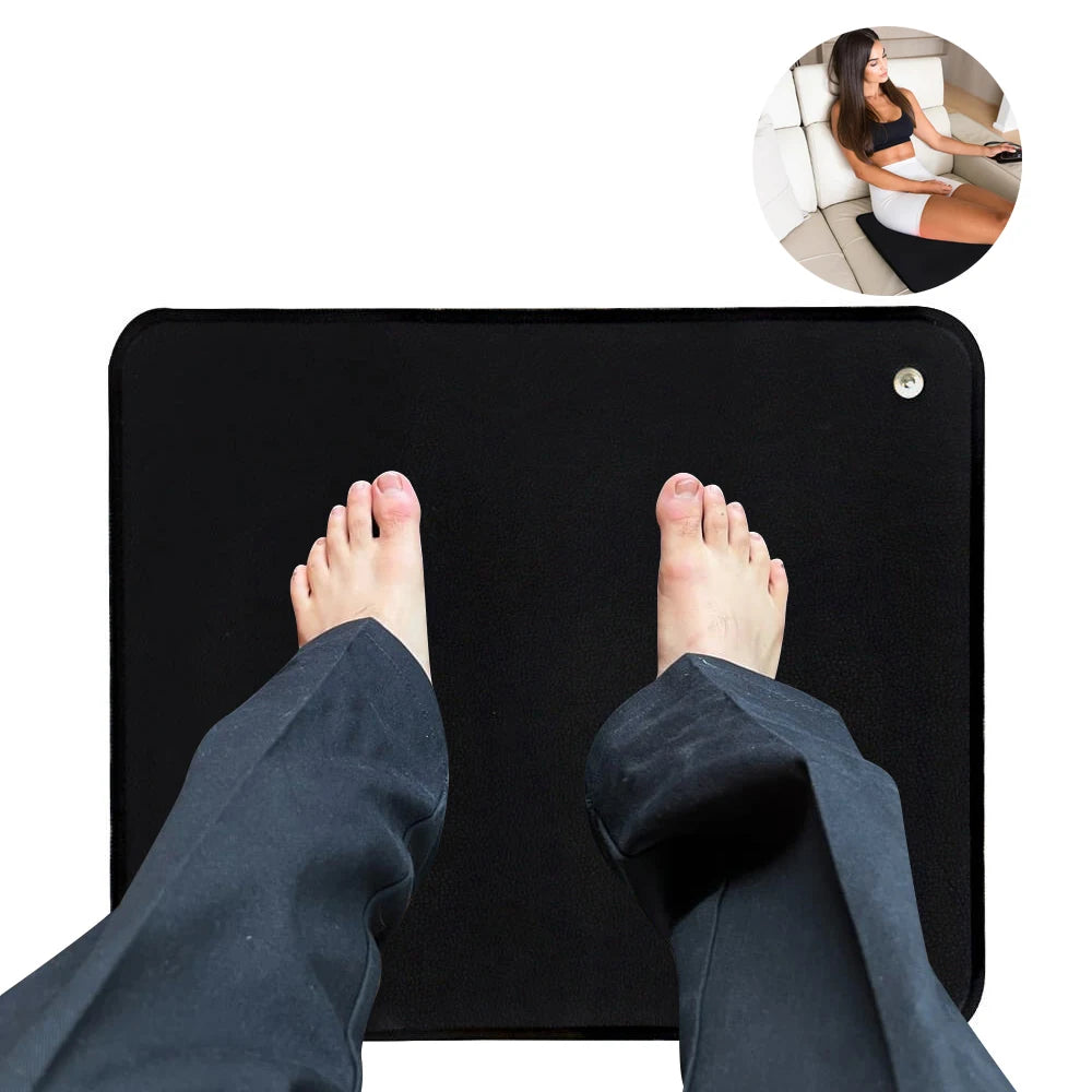 Transform Your Well-Being with the Chair Grounding Mat & Earthing Mouse Pad - Sleep Better, Relieve Pain, and Reduce Stress with 16.4Ft Grounding Cord
