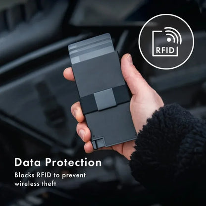 Sleek and Secure Aluminum Card Case for Men - European and American Style, Theft-Proof Design