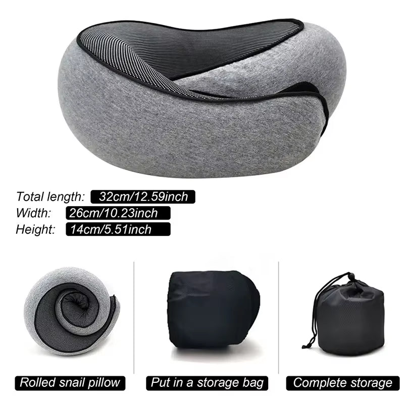 Transform Your Travel Experience with the Ultimate Adjustable Memory Foam Neck Pillow - Say Goodbye to Neck Pain and Hello to Comfort!